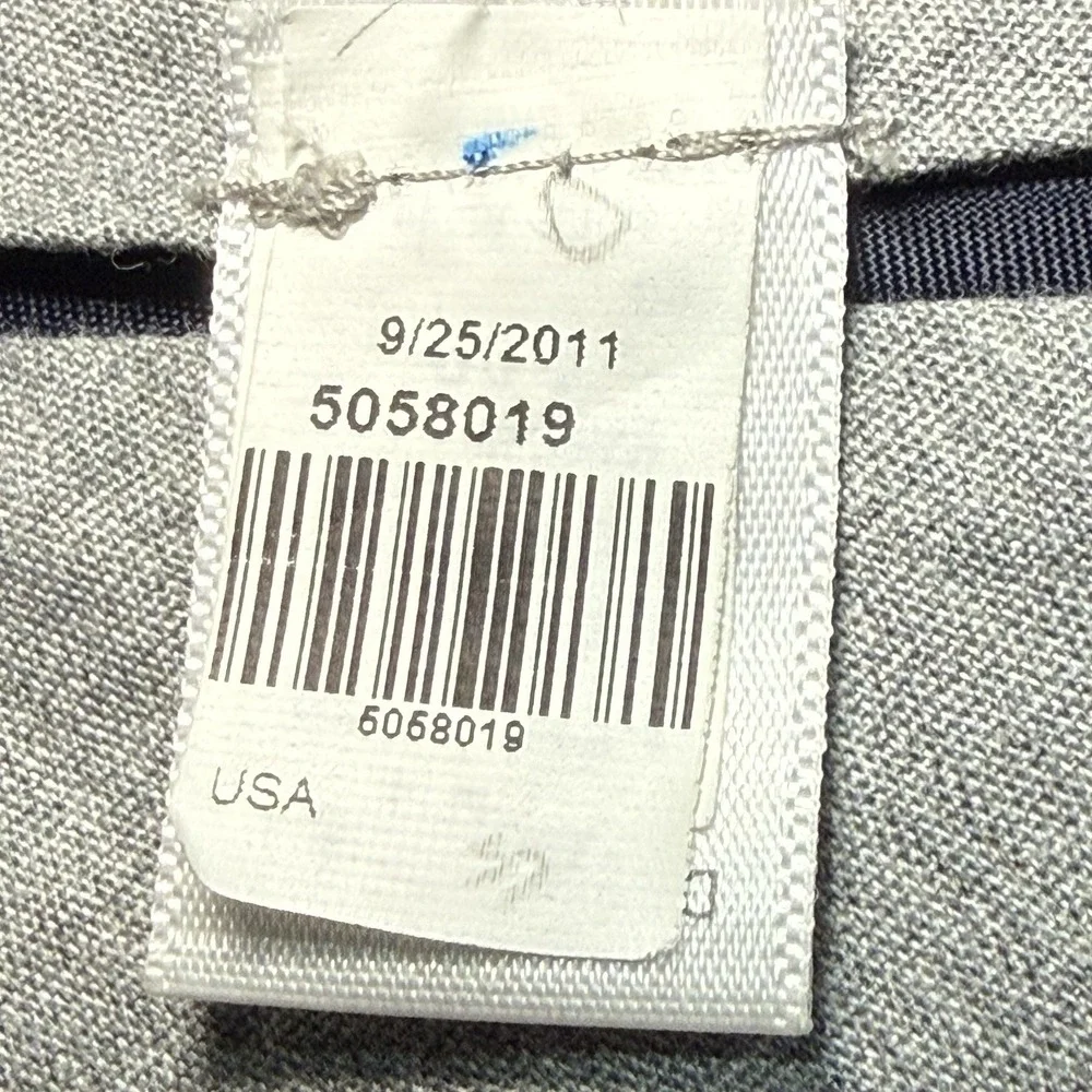 Banana Republic Men's Gray Wool Dress Pants w/ Subtle Plaid Design 34/34